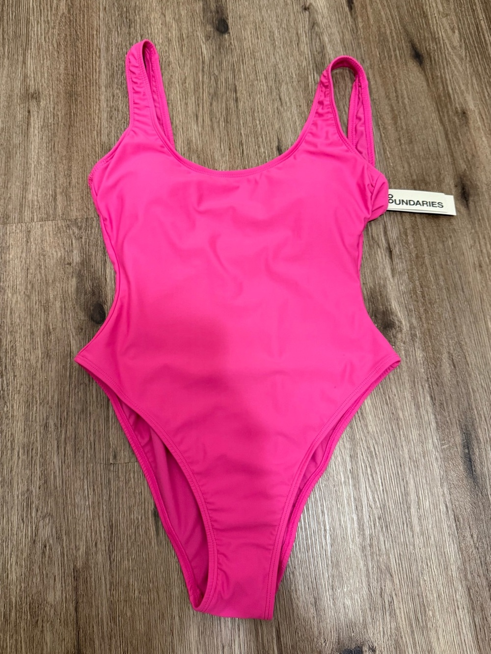 No Boundaries Hot Pink Girls' One-Piece Swimsuit